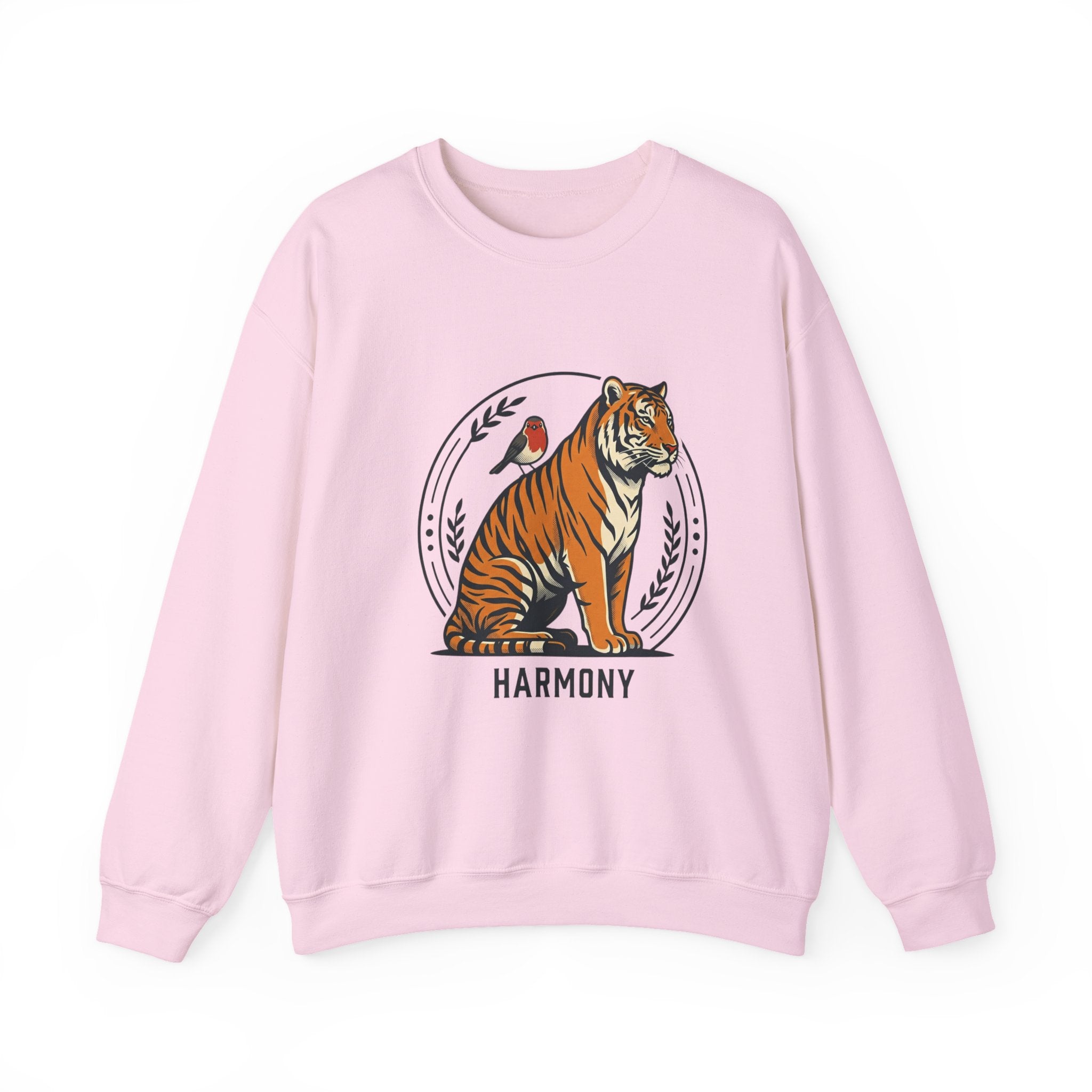 Tiger & Bird Harmony Sweatshirt — Cozy Crewneck Animal Graphic
